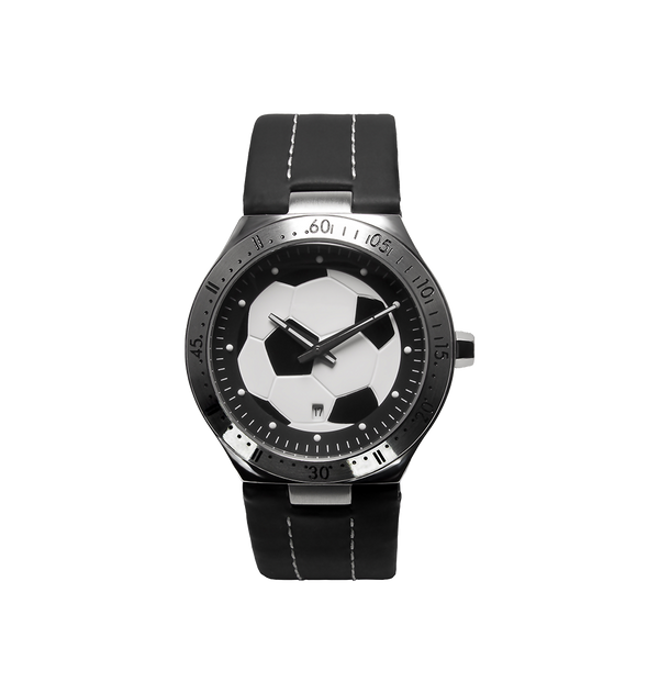 Black Silicone Strap Watch